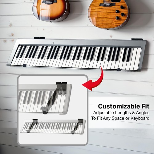 Victory Display Heavy-Duty Steel Slatwall Piano Keyboard Stand (1-Pack), Wall... - Picture 5 of 7