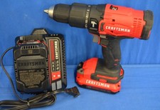 CRAFTSMAN 20V MAX V20 1/2" Variable Speed Hammer Drill 2 Batteries & Charger