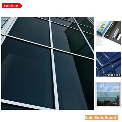Luxury NA05 Very Dark Black Window Film - 36in x 12ft Daytime Privacy & UV Block