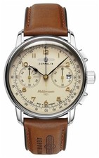 Zeppelin Méditerranée 1921 Chronograph (42mm) Cream Dial / Brown Leather 9670-5