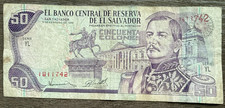 EL SALVADOR 50 COLONES DISEÑO GERARDO BARRIOS 9 FEB 1996 EL AÑO PASADO