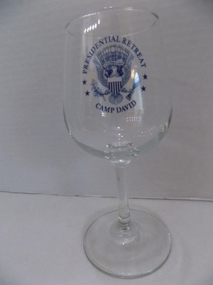 Camp David Presidential Retreat Wine Glass 6'' Tall HTF RARE