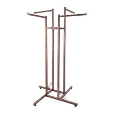 4-Way Clothing Rack with Straight Arms - Boutique Cobblestone