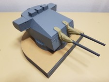 Geschützturm Bismarck 15cm   1/72  gesupert  Bemalt 🔥🔥🔥Diorama