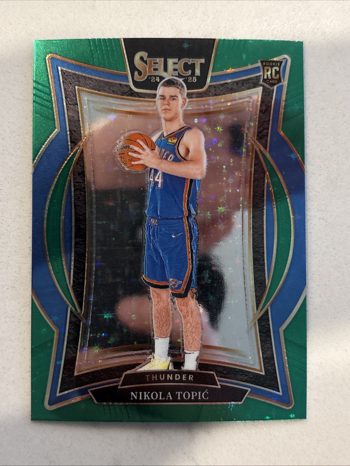 2024-25 Panini Select - Concourse Nikola Topic #89 Green Stars Prizm (RC)