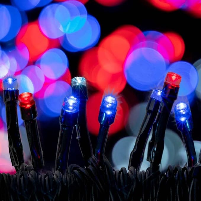 TOUCH OF ECO Liteup125 США Гирлянды на солнечных батареях TOE296 Красный Белый Синий