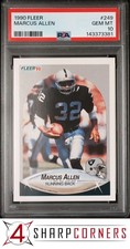 1990 FLEER #249 MARCUS ALLEN RAIDERS HOF PSA 10