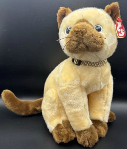 Vintage 2002 Ty Original Beanie Buddy Siam Tan And Brown Cat Plush Tags Intact