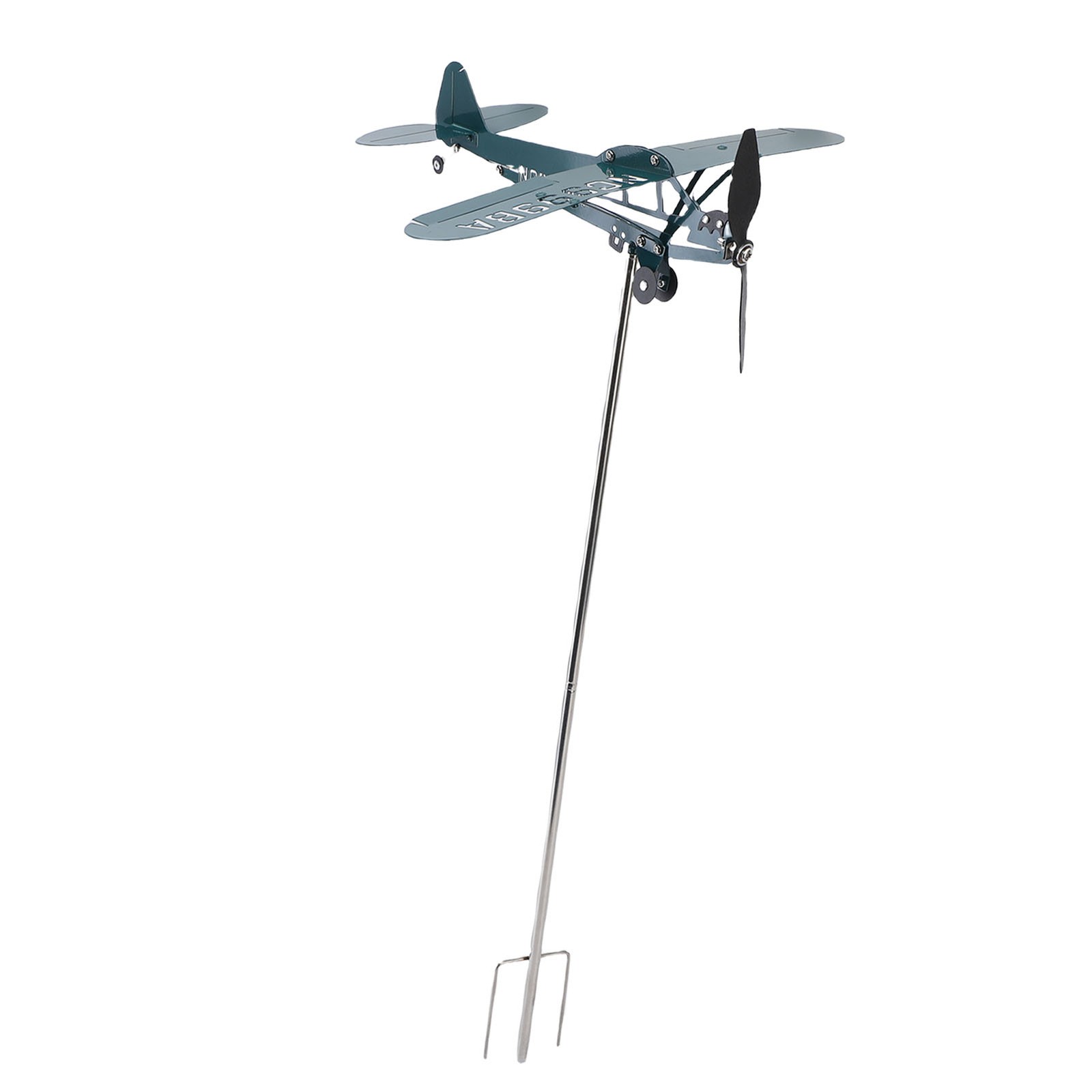 Metal Airplane Windmill Airplane Weathervane Sturdy Construction For Home