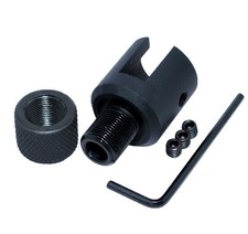 Anodized Aluminum Black Muzzle Adapter 1/2x28 TPI for Non-threaded Ruger 1022