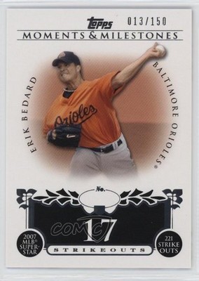 2008 Moments & Milestones /150 Erik Bedard (2007 MLB Superstar 221 Ks) #95 07rd