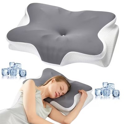 1000G Memory Foam Pillow Cervical Neck Pillow for Pain Relief, Cooling Contour