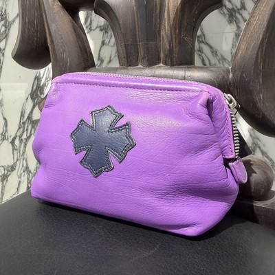 Chrome Hearts CH Plus Cross Patch Lamb Skin Leather Poach r51_0512
