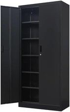 71" H Locking Storage Cabinet with 5, Metal Storage Cabinet