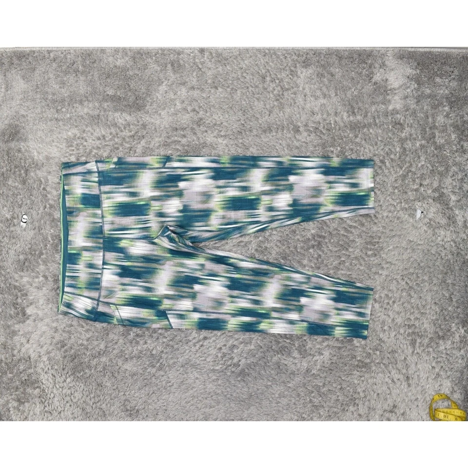 Calvin Klein Mujer Talla 2XL Legging Pantalones Ajustados Verde Nylon Pull On Geometri Foto 2 de 4