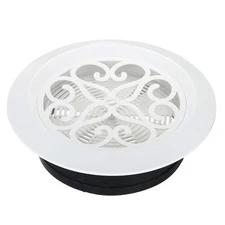 8 Inch Round Air Vent Adjustable Grill Cover Louver Soffit Vent with Screen