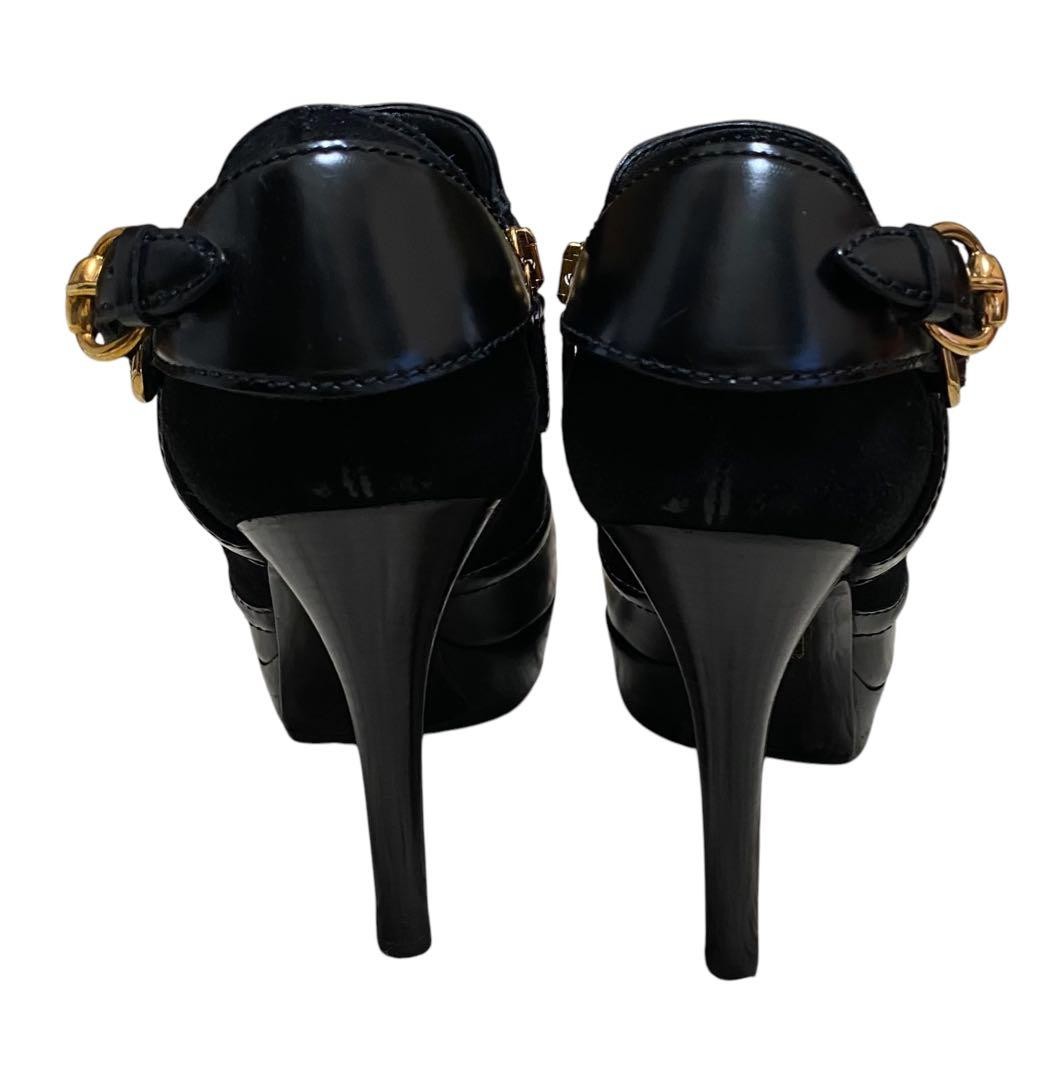 GUCCI Bootie Boots Shoes EU 35.5 US 5.5 Leather Black Authentic thumbnail 3