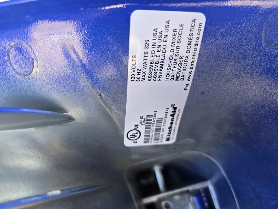 Kitchenaid Batidora Artesanal de Pie 5 Qt Acero Azul COLOR RARO Foto 2 de 4