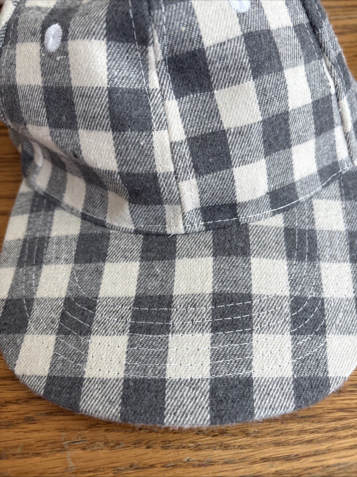 Cocus Pocus Adjustable Gray Plaid Baseball Cap - image 3