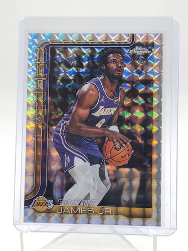 BRONNY JAMES JR. 2025-26 TOPPS CHROME UPDATE GEOMETRIC REFRACTOR /99 #103 Q7485