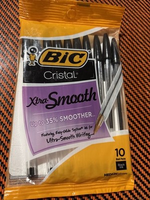 BIC CRISTAL PEN Blue Ink Extra Smooth Ballpoint 10-pack