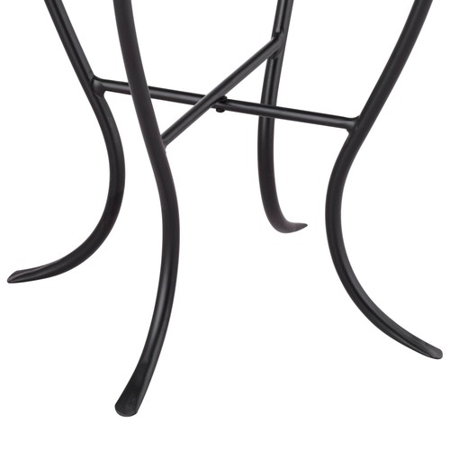 Modern Black Outdoor Accent Table 14" Wide Free-Form Mosaic for Porch Patio Home - Picture 5 of 7