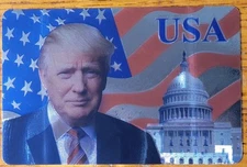 President Donald Trump Silver Foil Playing Card