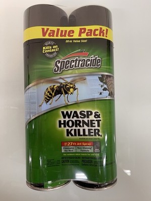 2 Pack Spectracide Wasp and Hornet Killer, 20 oz LARGER VALUE SIZE CANS