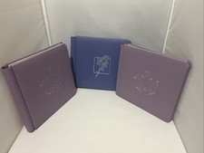 Creative Memories 7x7 Silver embossed 2 Lilac w/star-1 Blue w/flowers Albums LOT