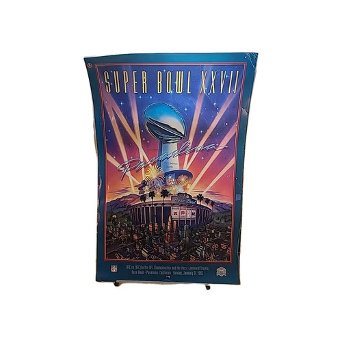 Póster vintage Cowboys vs Bills NFL Super Bowl XXVII 1993 24" W X 36" H - Imagen 1 de 24