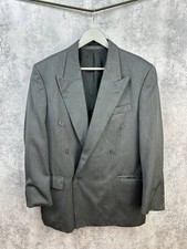 Yves Saint Laurent Pour Homme VTG Gray Double-Breasted Suit Men s Size R48