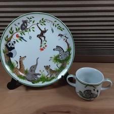 Vintage 1988 Lynn Chase Designs Japan Jungle Party Cup and Plate