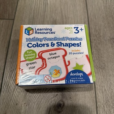 Learning Resources Holiday Preschool Puzzles Colors & Shapes! Ages 3+ NEW