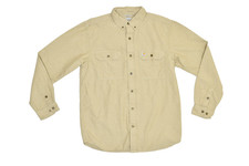 Carhartt Men Size Medium Relaxed Fit Tan Khaki Long Sleeve Button Down Shirt 100