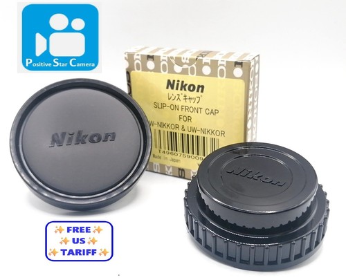 🎦👀✨Unused✨ Nikon Slip-On Lens Cap & Rear Cap for W-Nikkor UW-Nikkor W UW JAPAN