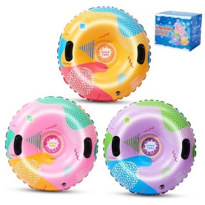 3Pack Snow Tubes, Snow Tubes Sleds for Sledding Inflatable Snow Tube, 01