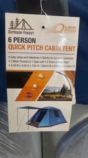 6-Person Quick Pitch Cabin Tent   Instant Setup   Brand New   Family Camping