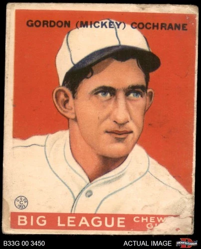 1933 Goudey #76 Mickey Cochrane Athletics HOF 1 - POOR