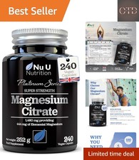 Magnesium Citrate 1480mg – 240 Capsules – 444mg Elemental Magnesium 0.17 per thousand milligrams