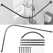 Shower Curtain Rail L Shape Stainless Steel Shower Rail Adjustable Shower Pole