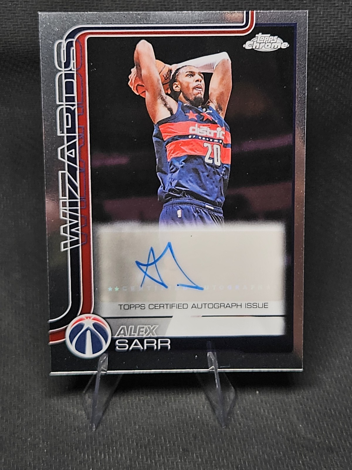Topps 2025-26 Topps Chrome Update Alex Sarr TCA-AS Auto