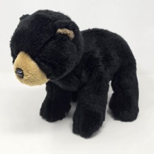 Bearington Collection Asher Black Bear Plush Stuffed Animal Toy Soft Cuddly
