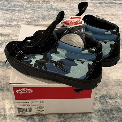 VANS SK8-Mid Reissue Supreme SS15 Sky Blue Camouflage New in Box Size 10