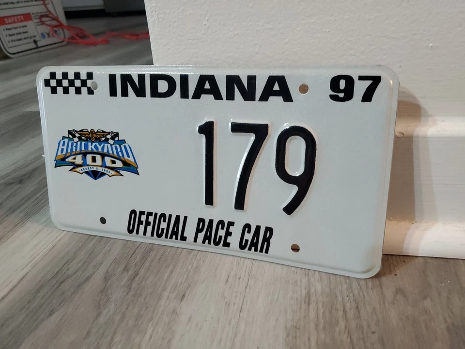 c.1997 Brickyard 400 Official Pace Car License Plate Indianapolis Motor Speedway - Image 2 of 4