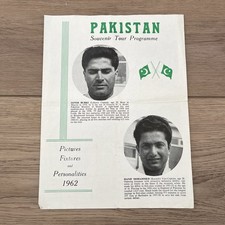 Pakistan Tour of England 1962 - Very Rare Official Tour Programme