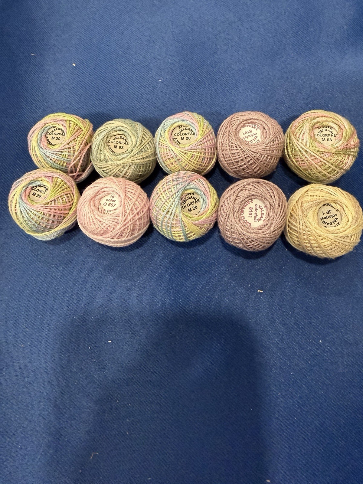 Pastel Garden Party Valdani Pearl Cotton Thread Lot 10 Balls M20 M93 M63 557
