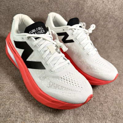New Balance FuelCell SuperComp Trainer v3 Mens 11 Shoes Sea Salt Red Sneakers