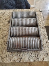 Vintage Commercial Crimped Round 4 Loaf Bread Baking Pan