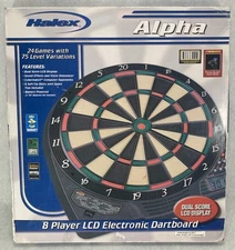 Vintage Halex Electronic Dartboard Alpha Model 64302-SEA New Open Worn Box
