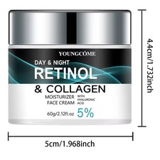 Advanced Retinol Collagen Face Cream with 5% Hyaluronic Acid – Anti-Aging & Anti
